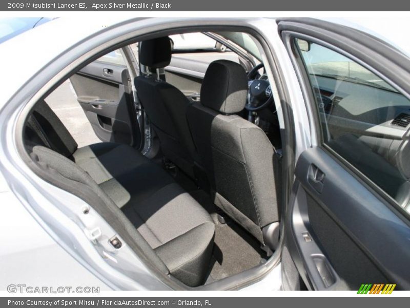 Apex Silver Metallic / Black 2009 Mitsubishi Lancer ES
