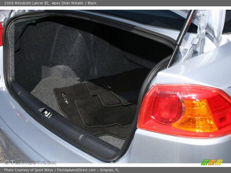 Apex Silver Metallic / Black 2009 Mitsubishi Lancer ES
