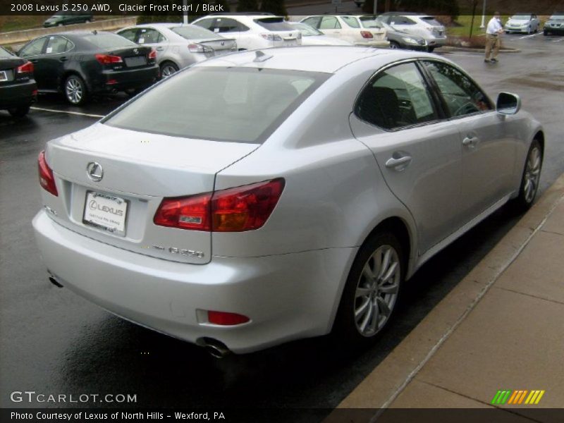 Glacier Frost Pearl / Black 2008 Lexus IS 250 AWD