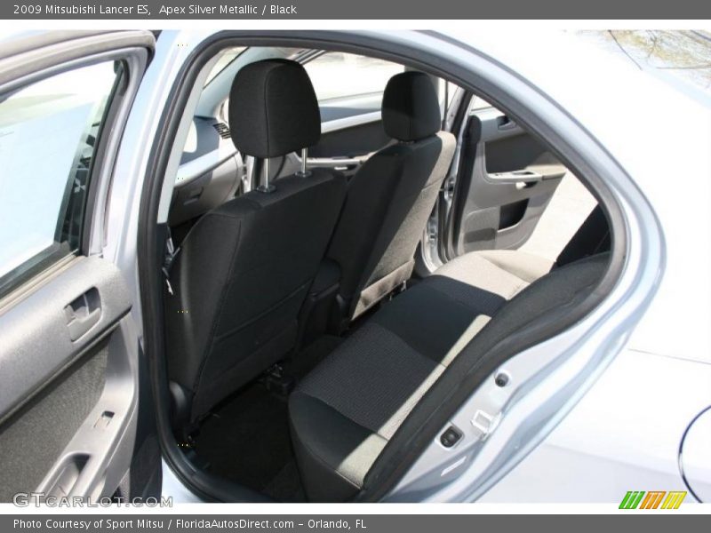 Apex Silver Metallic / Black 2009 Mitsubishi Lancer ES