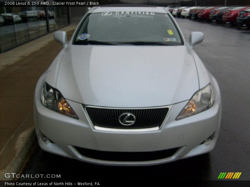 Glacier Frost Pearl / Black 2008 Lexus IS 250 AWD