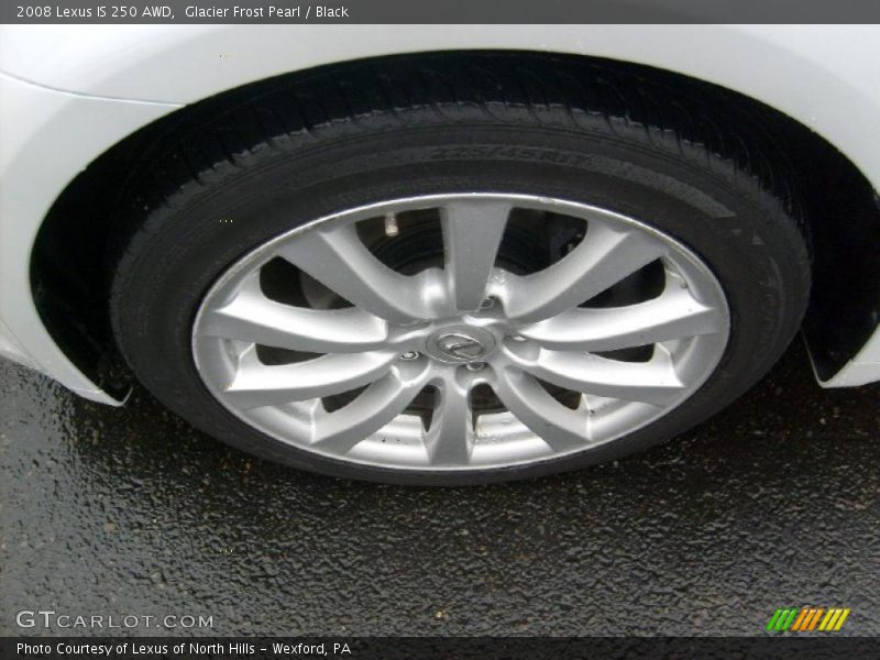 Glacier Frost Pearl / Black 2008 Lexus IS 250 AWD