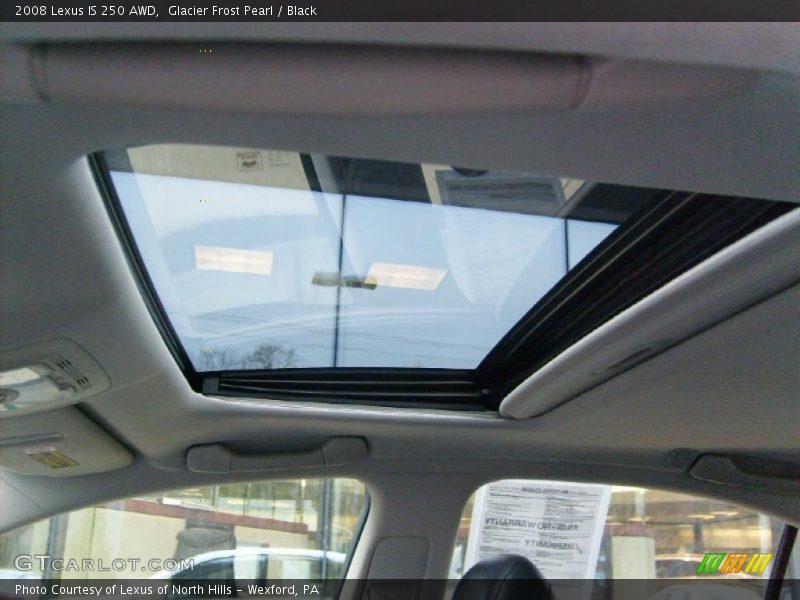 Glacier Frost Pearl / Black 2008 Lexus IS 250 AWD