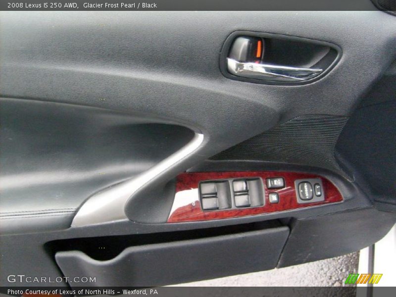Glacier Frost Pearl / Black 2008 Lexus IS 250 AWD