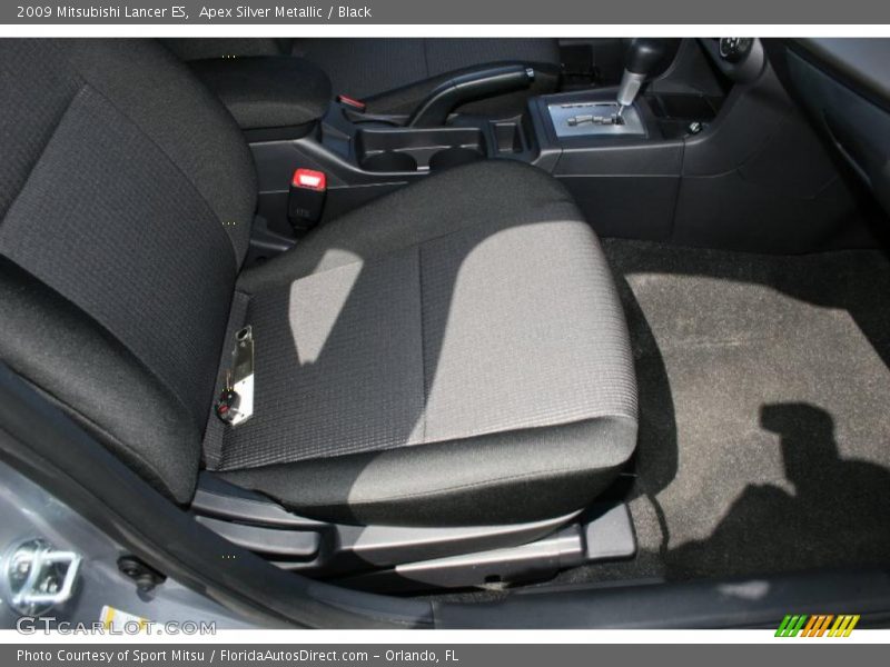 Apex Silver Metallic / Black 2009 Mitsubishi Lancer ES
