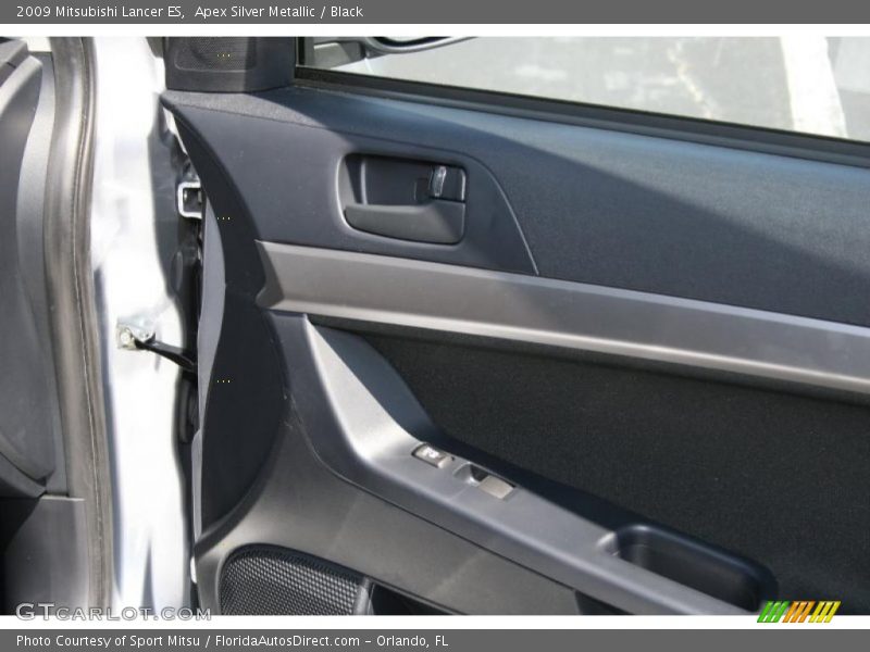 Apex Silver Metallic / Black 2009 Mitsubishi Lancer ES