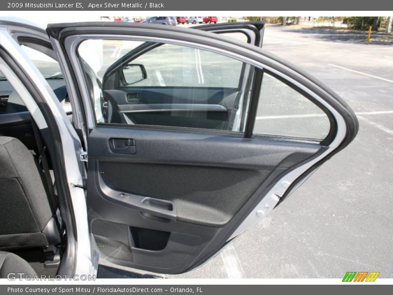 Apex Silver Metallic / Black 2009 Mitsubishi Lancer ES