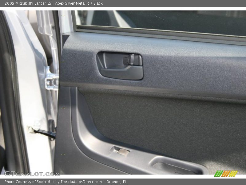 Apex Silver Metallic / Black 2009 Mitsubishi Lancer ES