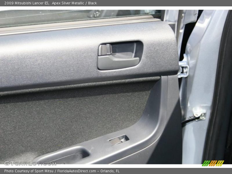 Apex Silver Metallic / Black 2009 Mitsubishi Lancer ES