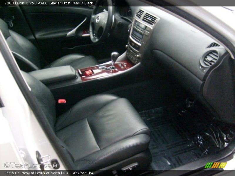 Glacier Frost Pearl / Black 2008 Lexus IS 250 AWD