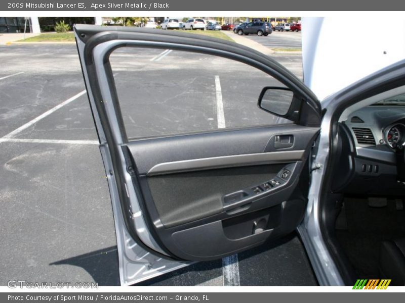 Apex Silver Metallic / Black 2009 Mitsubishi Lancer ES