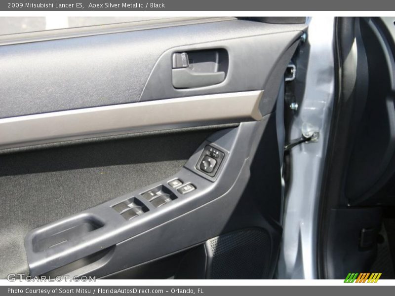 Apex Silver Metallic / Black 2009 Mitsubishi Lancer ES