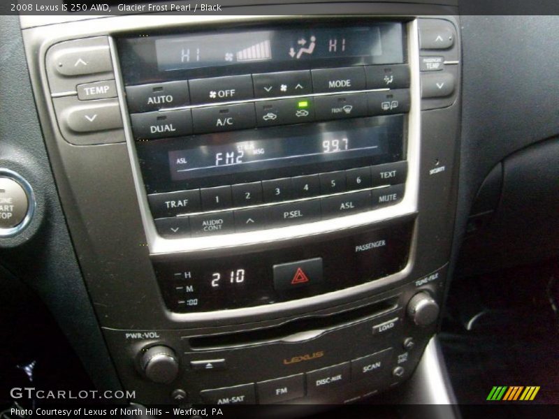 Glacier Frost Pearl / Black 2008 Lexus IS 250 AWD