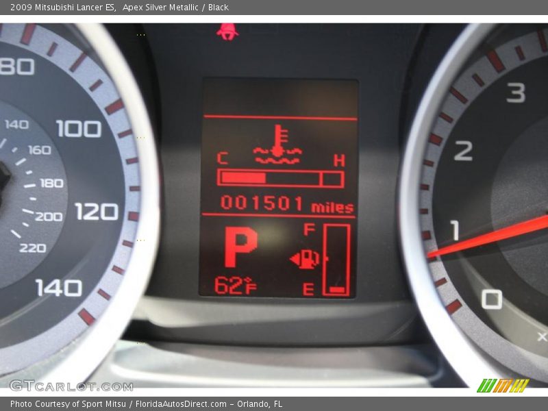 Apex Silver Metallic / Black 2009 Mitsubishi Lancer ES