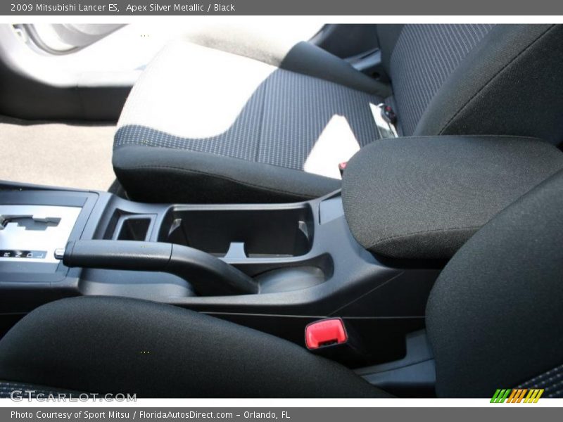 Apex Silver Metallic / Black 2009 Mitsubishi Lancer ES