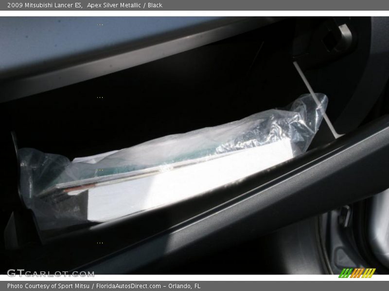 Apex Silver Metallic / Black 2009 Mitsubishi Lancer ES