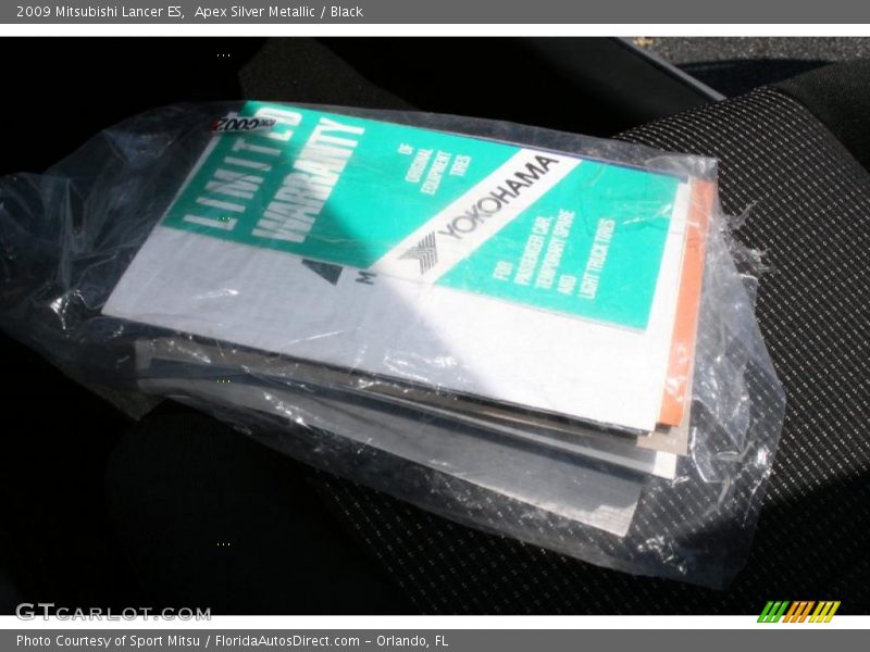 Apex Silver Metallic / Black 2009 Mitsubishi Lancer ES
