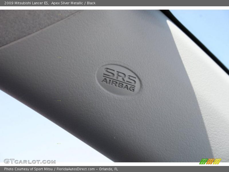 Apex Silver Metallic / Black 2009 Mitsubishi Lancer ES