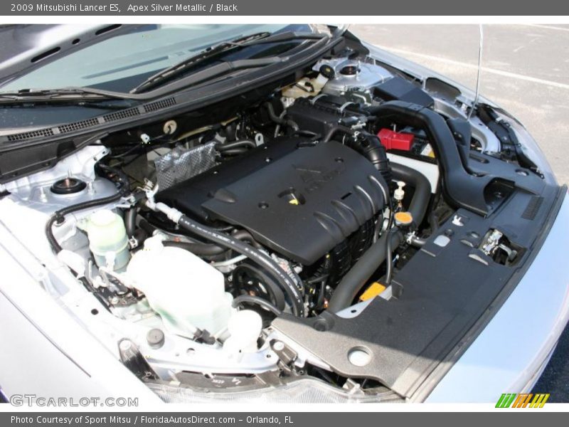 Apex Silver Metallic / Black 2009 Mitsubishi Lancer ES