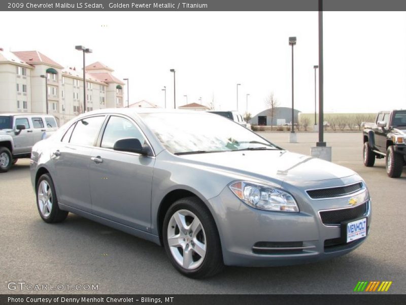 Golden Pewter Metallic / Titanium 2009 Chevrolet Malibu LS Sedan