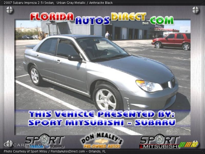 Urban Gray Metallic / Anthracite Black 2007 Subaru Impreza 2.5i Sedan
