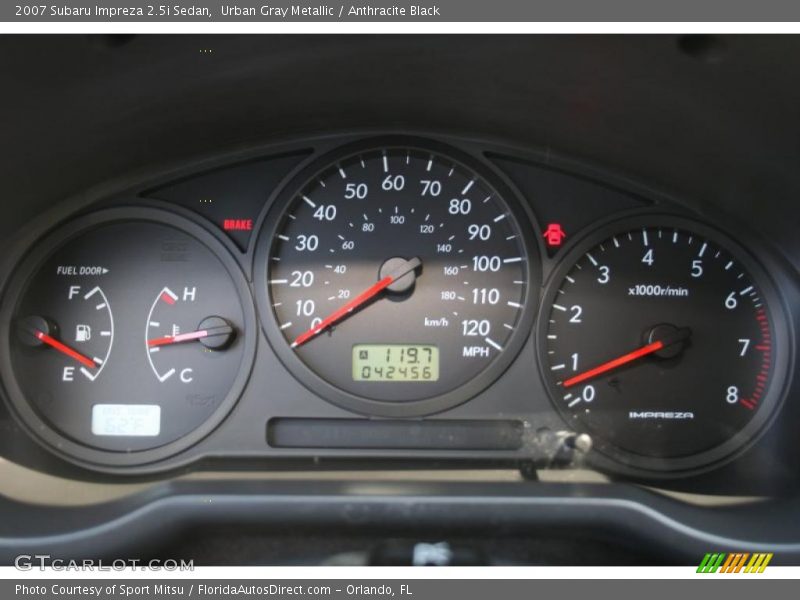 Urban Gray Metallic / Anthracite Black 2007 Subaru Impreza 2.5i Sedan