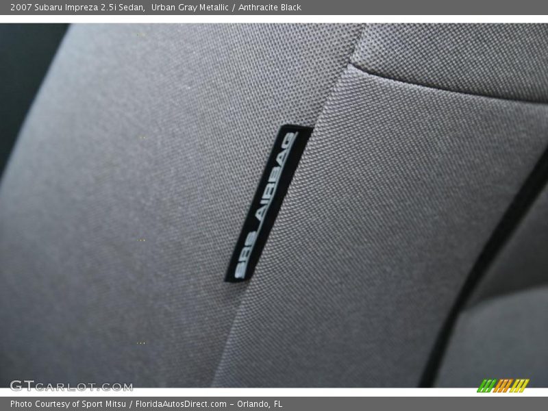 Urban Gray Metallic / Anthracite Black 2007 Subaru Impreza 2.5i Sedan