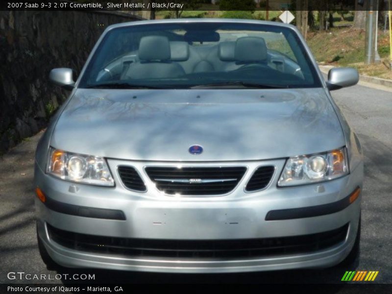 Silver Metallic / Black/Gray 2007 Saab 9-3 2.0T Convertible