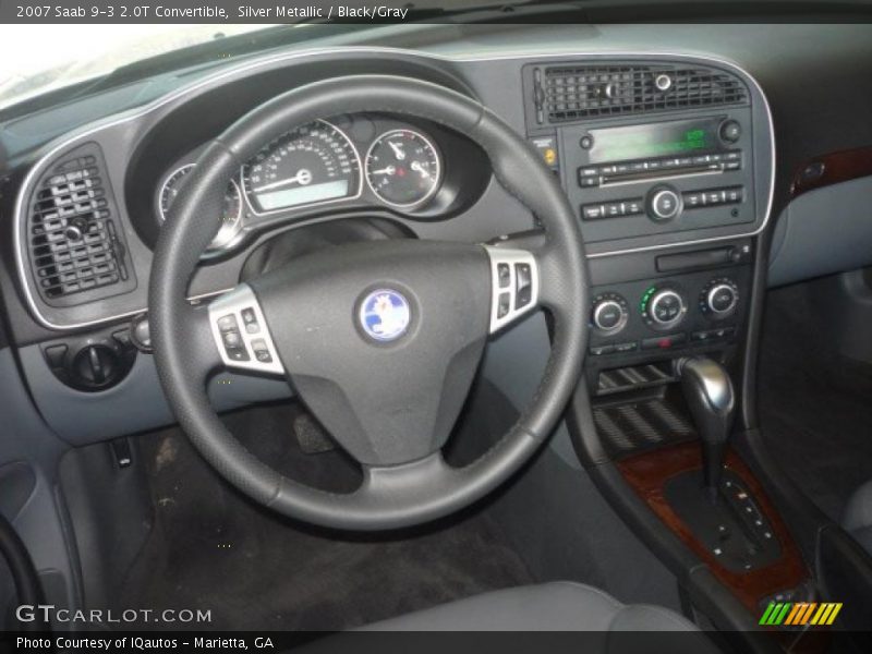 Silver Metallic / Black/Gray 2007 Saab 9-3 2.0T Convertible