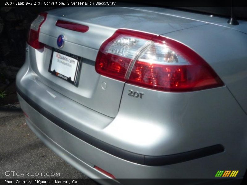 Silver Metallic / Black/Gray 2007 Saab 9-3 2.0T Convertible