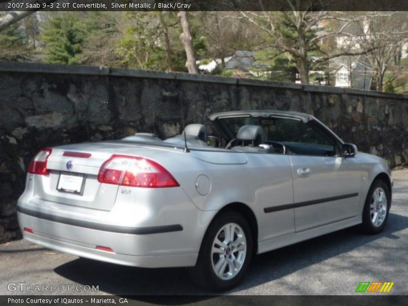 Silver Metallic / Black/Gray 2007 Saab 9-3 2.0T Convertible