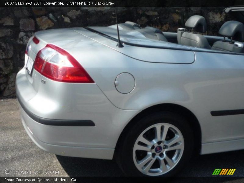 Silver Metallic / Black/Gray 2007 Saab 9-3 2.0T Convertible