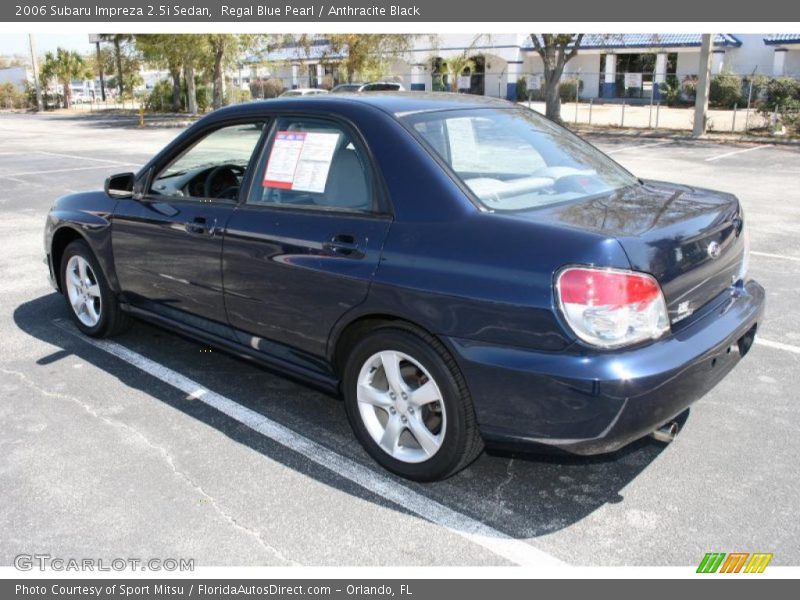 Regal Blue Pearl / Anthracite Black 2006 Subaru Impreza 2.5i Sedan