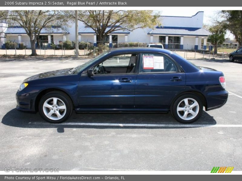 Regal Blue Pearl / Anthracite Black 2006 Subaru Impreza 2.5i Sedan