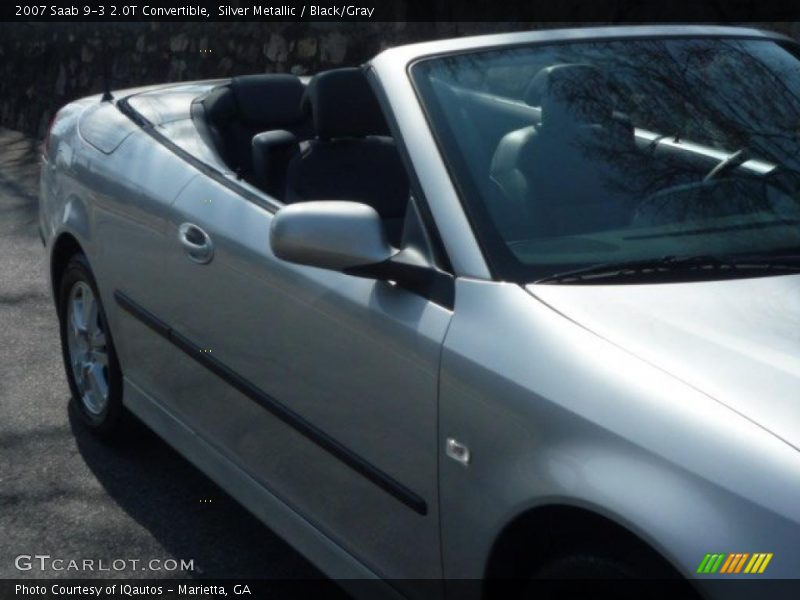 Silver Metallic / Black/Gray 2007 Saab 9-3 2.0T Convertible