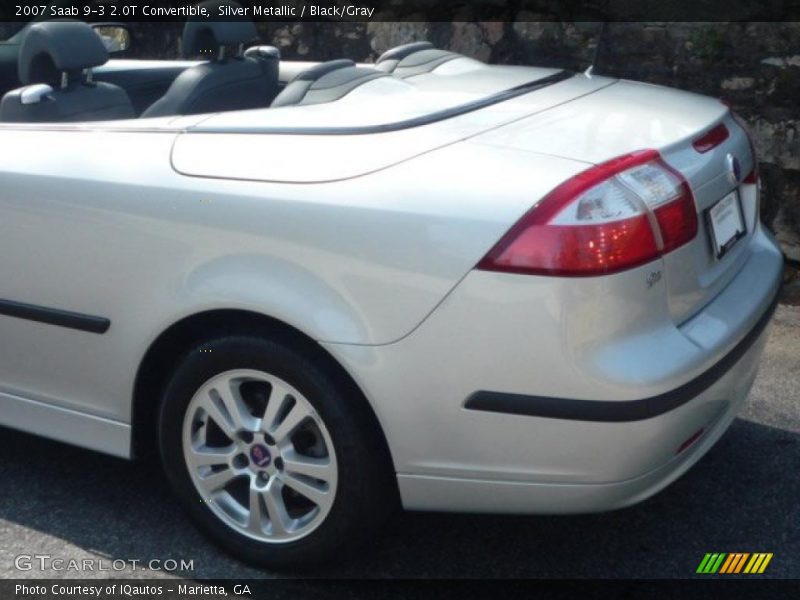 Silver Metallic / Black/Gray 2007 Saab 9-3 2.0T Convertible