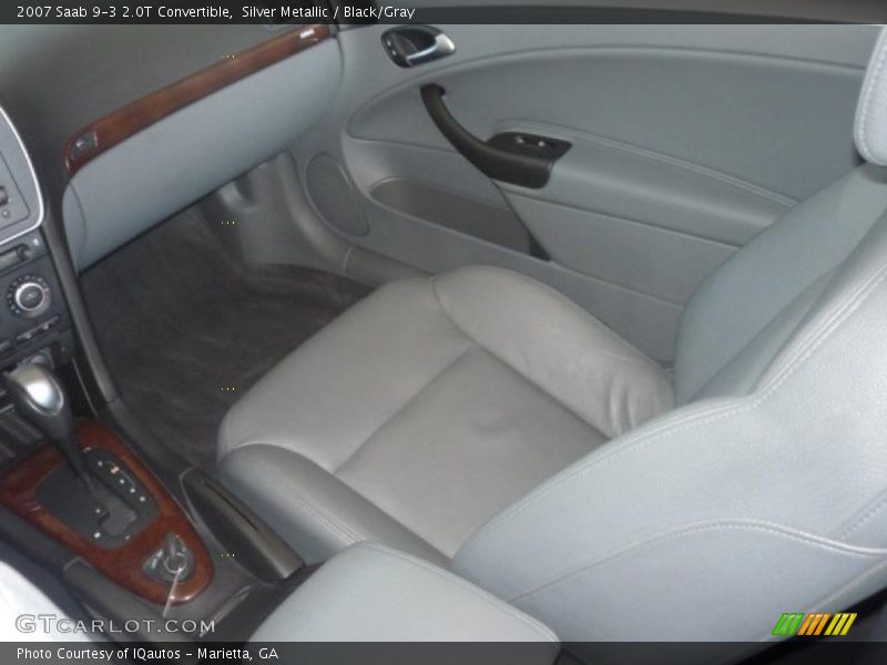 Silver Metallic / Black/Gray 2007 Saab 9-3 2.0T Convertible