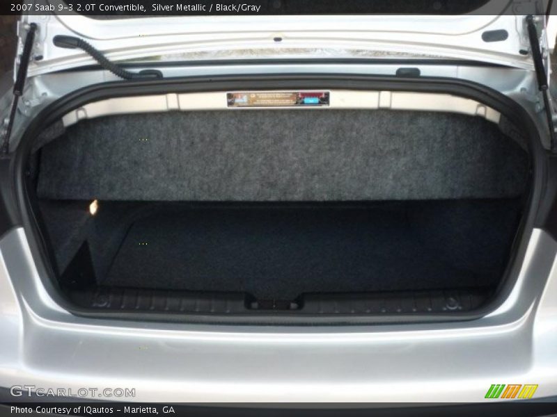 Silver Metallic / Black/Gray 2007 Saab 9-3 2.0T Convertible