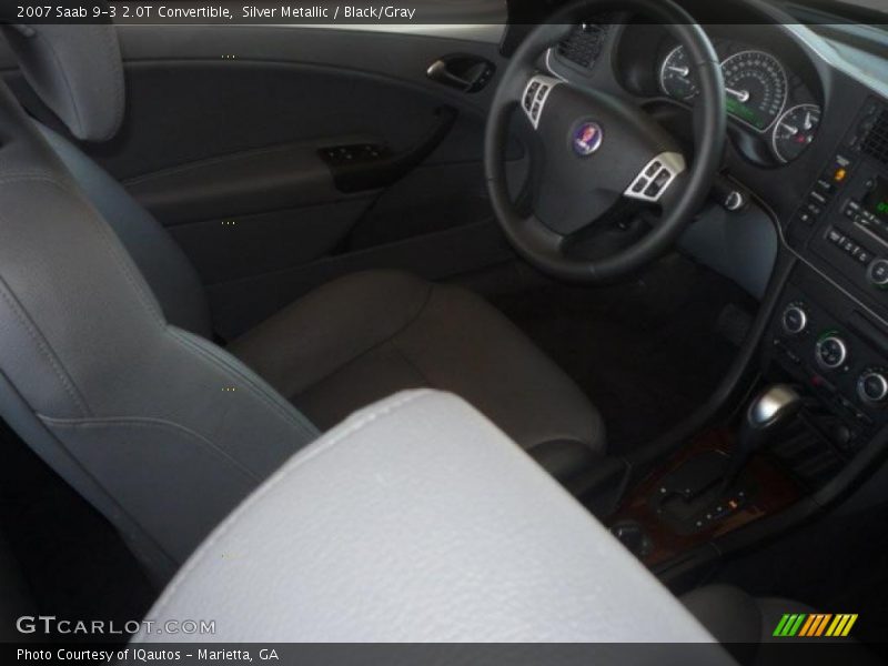 Silver Metallic / Black/Gray 2007 Saab 9-3 2.0T Convertible
