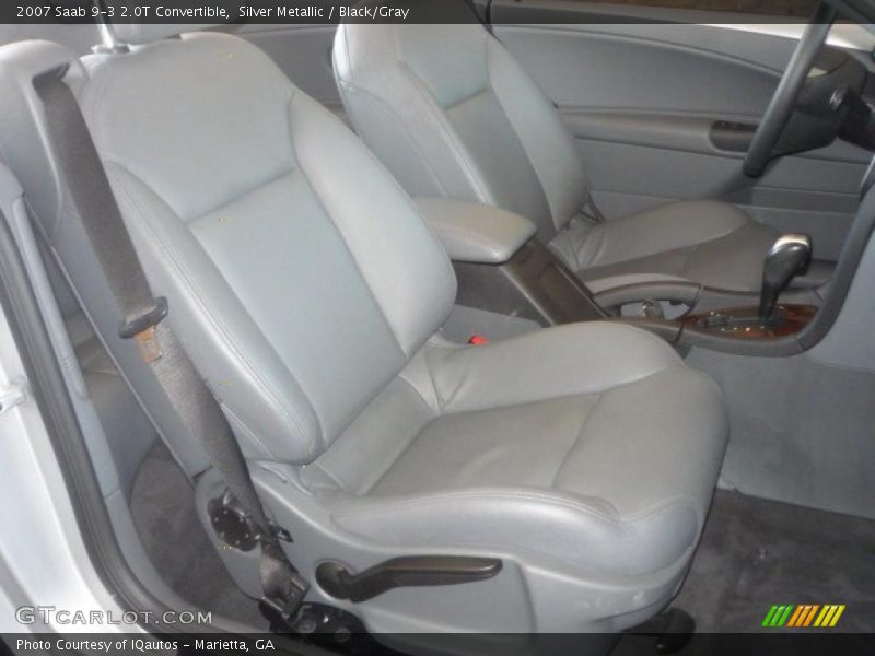 Silver Metallic / Black/Gray 2007 Saab 9-3 2.0T Convertible