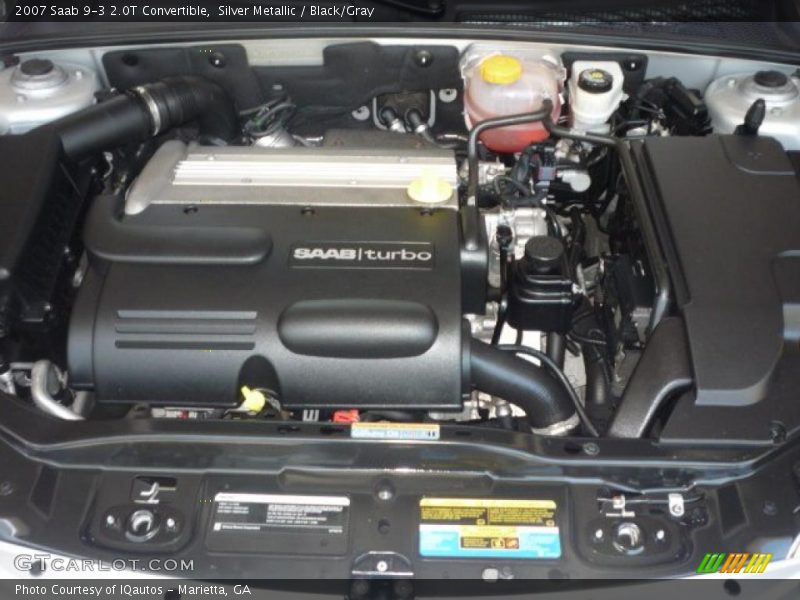 Silver Metallic / Black/Gray 2007 Saab 9-3 2.0T Convertible