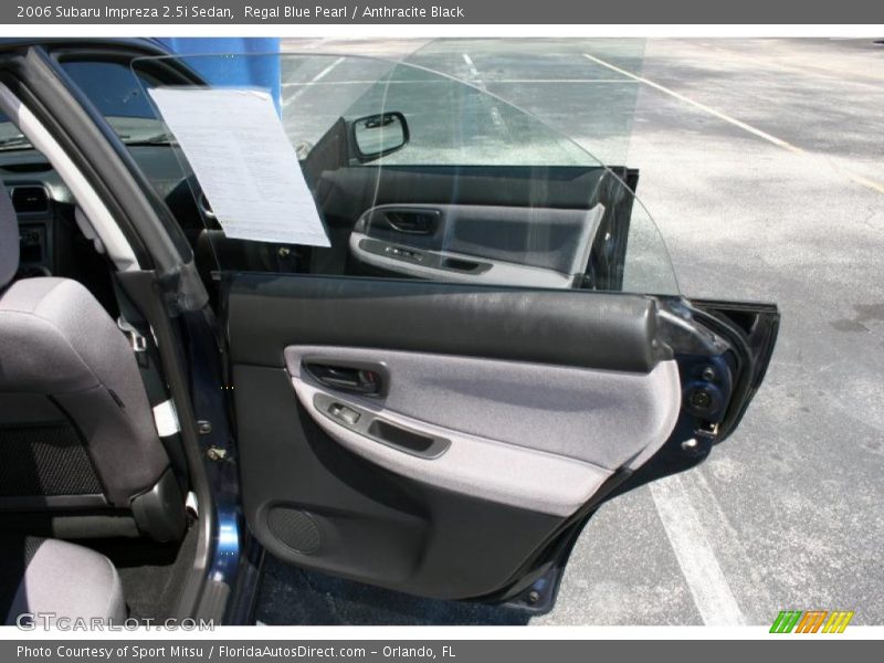 Regal Blue Pearl / Anthracite Black 2006 Subaru Impreza 2.5i Sedan