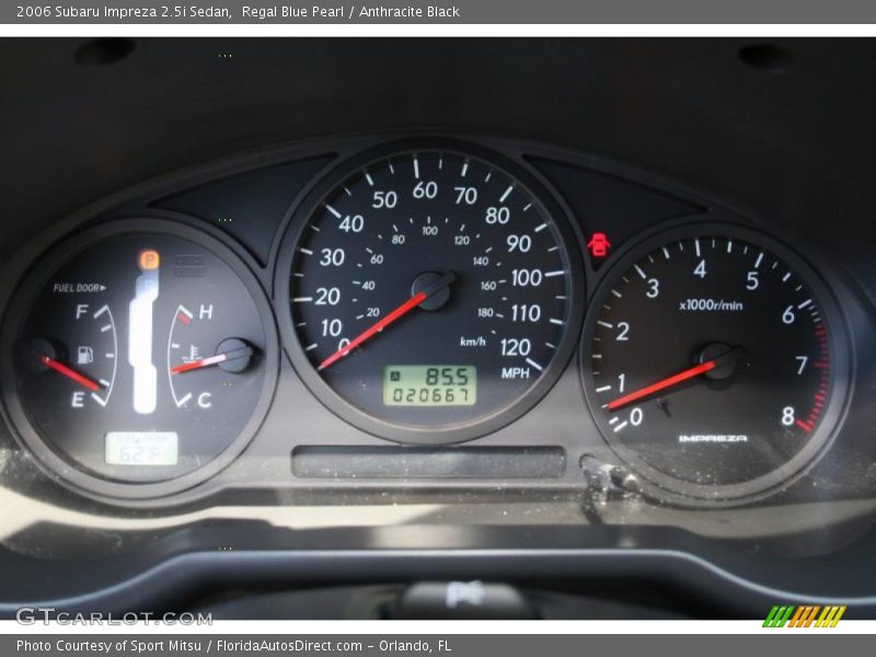 Regal Blue Pearl / Anthracite Black 2006 Subaru Impreza 2.5i Sedan