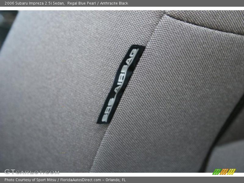 Regal Blue Pearl / Anthracite Black 2006 Subaru Impreza 2.5i Sedan