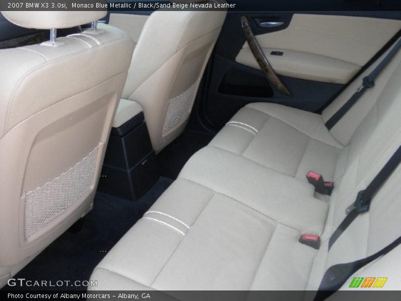 Monaco Blue Metallic / Black/Sand Beige Nevada Leather 2007 BMW X3 3.0si