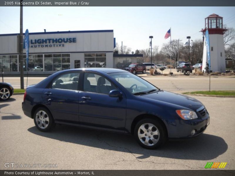 Imperial Blue / Gray 2005 Kia Spectra EX Sedan