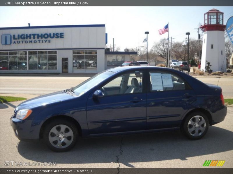 Imperial Blue / Gray 2005 Kia Spectra EX Sedan