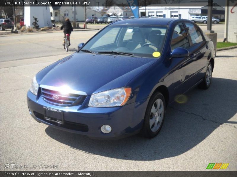 Imperial Blue / Gray 2005 Kia Spectra EX Sedan