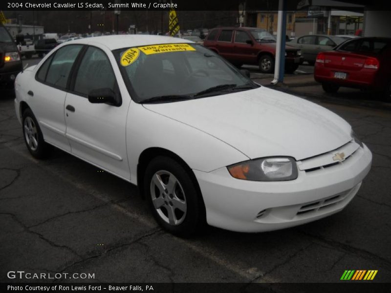 Summit White / Graphite 2004 Chevrolet Cavalier LS Sedan