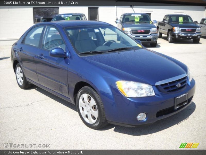 Imperial Blue / Gray 2005 Kia Spectra EX Sedan